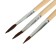 Set of brushes protein round 3 pieces (No. 1,2,3) with wooden handles on a blister