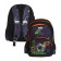 School backpack 38 x 27 x 17, ergonomic back, Devente Attomex Basic, Football, Black 7033442