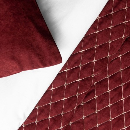 Bedspread with pillowcases "Tina", size 230x250 cm, burgundy color-2