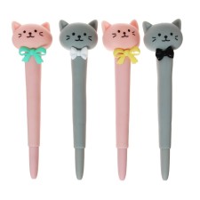 Gel-ghost handle, blue rod, soft case, cat with a bow of a mix