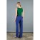 Women's trousers with a section of Eliseeva Olesya, size 44, blue color