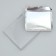 Cookie box, confectionery packaging with PVC lid, silver, 13 x 13 x 3 cm