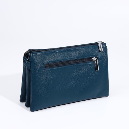 Bag Cross-Bodi with a zipper, blue color-1
