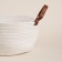 Basket for storage of handmade lauded "Louise", 33 × 33 × 16 cm, white color