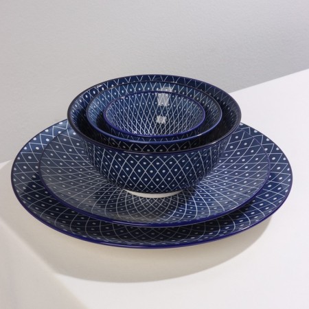 Boda ceramic shade “Boda”, 600 ml, d = 14.5 cm, blue color-6