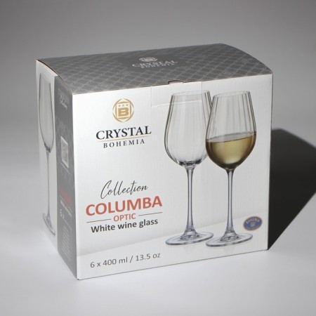 A set of glasses for the wine Columba Optic, glass, 400 ml, 6 pcs-3
