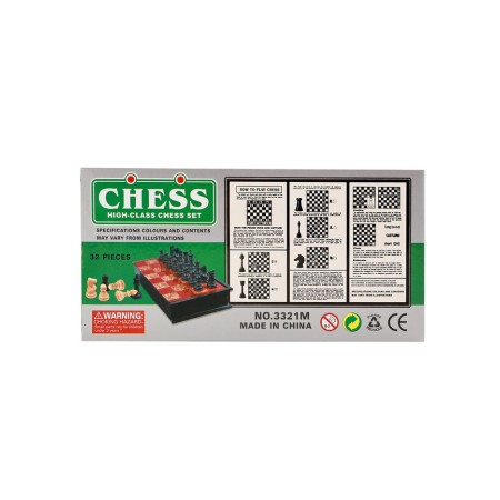 Magnetic chess 20 x 20 cm, King H-3.3 cm, d-1.5 cm, plastic board and figures-8