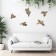 Wall decoration, plaster panel "birds" 5 pcs, bronze