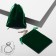 Velvet bag, 10 × 12 cm, green color