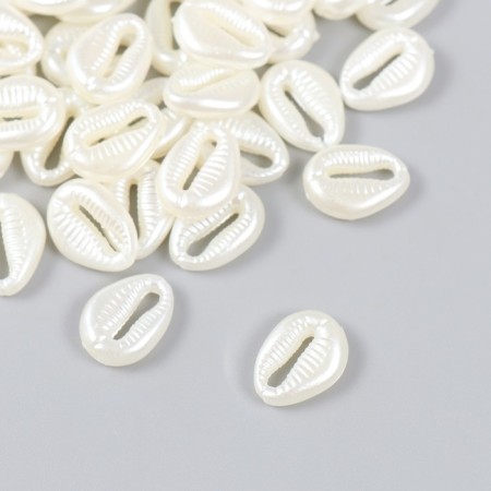 Beads for creativity Plastic "Pearl Invaluity shells" set 40 pcs 0.5x1.2x1.5 cm