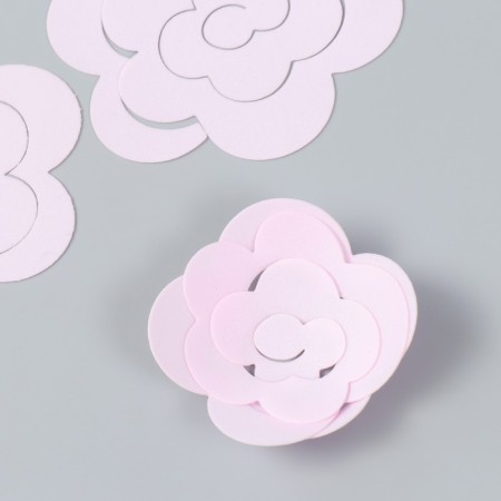 The workpiece of Foamiran "Flower Curly" 10x9.5 cm set 5 pcs. light pink