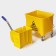 A bucket with mechanical spin on wheels, 20 liters