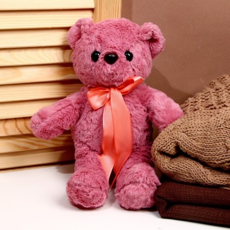 Soft toy "Mishutka with a bow", color mix
