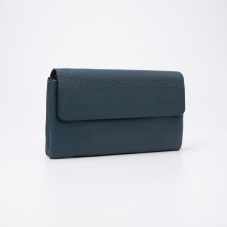 Women's wallet on magnets, blue color