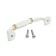 PC176BL LIGHT tundra handle, m/o 96 mm, white color with gold, 4 pcs TMP