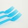 Plastic forks, 6 pcs., Blue color
