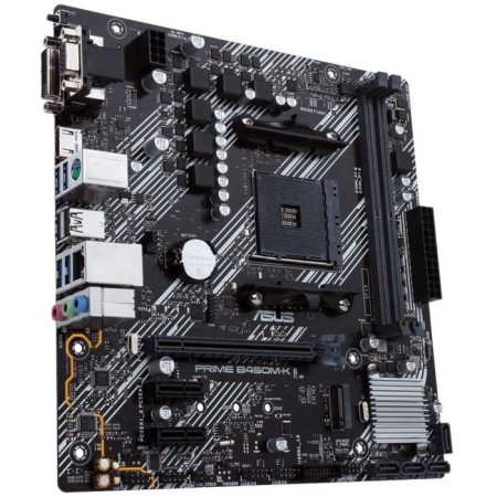 The ASUS Prime B450M-K II, AM4, B450, 2XDDR4, VGA, DVI, HDMI, MATX.