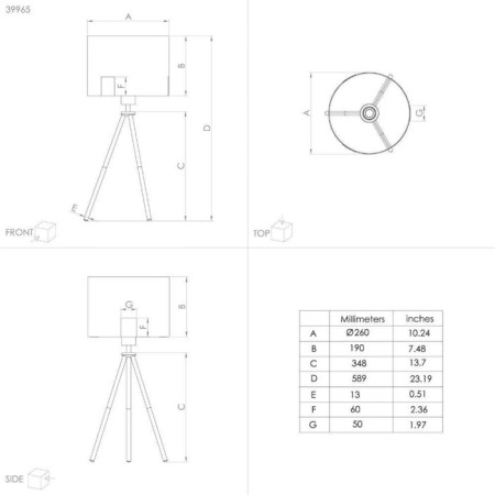 Tortola 1x40W table lamp E27-2