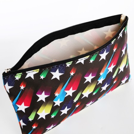 Cosmetic bag-penete on zipper, black color-2