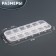 Organizer for decor, 12 cells, 13 × 5.3 × 1.3 cm, the color is transparent