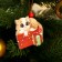 New Year's Wooden Suspension "New Year! Cat with a gift "