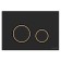 Cersanit Twins button, black matte, with a frame, universal