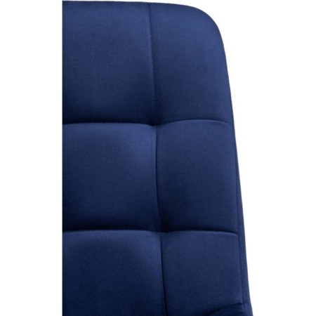 Computer chair Chester Metal/velor, black/blue 49x60x84 cm-6