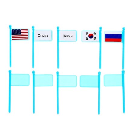 Developing set "World Map. Flags and capital "-4