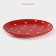 Plate ceramic dessert shade "red peas", d = 19 cm, red color