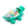 The gear crocodile, light and sound, works from batteries, green color