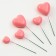 Set for decorating "hearts", pink color