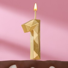 Candle in a cake on a 