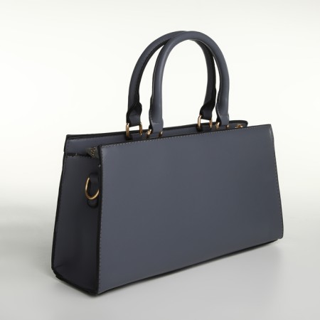 Women's bag with lightning, textura, average size, color gray-1