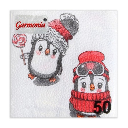 Napkins Paper Harmony “Penguins” 1 layer, 24x24, 50 pcs.-2