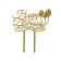 Topper "Happy Birthday", balls, gold color