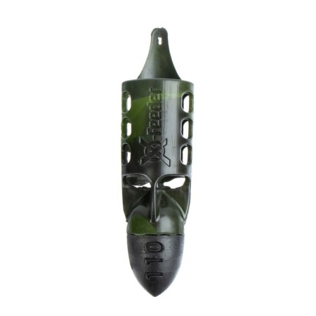 Plastic-feeder cargo X-Feeder PL Camo Bullet Flying-2 m, Kamo color, 110 g, 32 ml