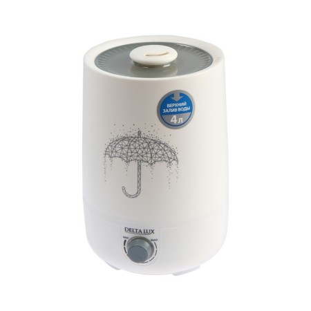 Air humidifier DELTA Lux De-3704, ultrasound, 30 W, 4 l, up to 45 m2, aroma, white