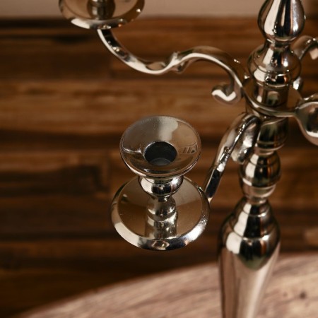 Siden aluminum candlestick for 5 candles 21x41x80 cm-4