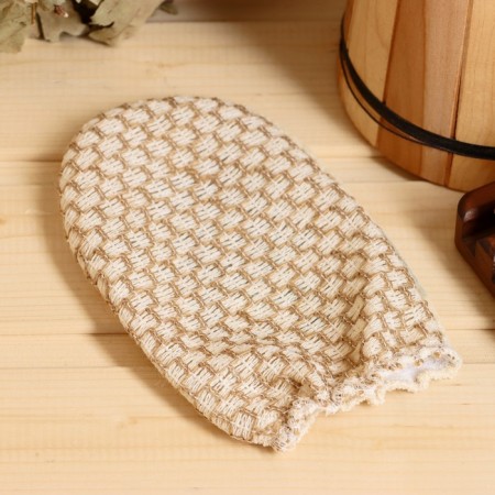 Moacher "Mitten" Elephant with print, cotton/nettle, 18x11cm-2