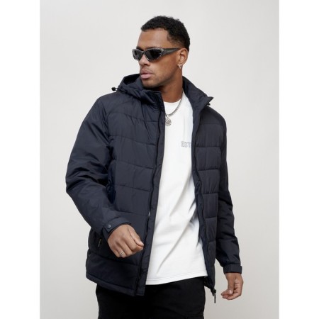 Male spring jacket, size 48, dark blue color-11