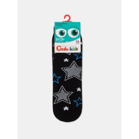 Children's socks with drawings Conte Kids Sof-Tiki, size 16, color black, blue-3