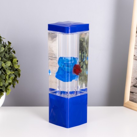 Lava-lamp "Bear" LED 2W from batteries 3haa blue 7x7x24 cm-2