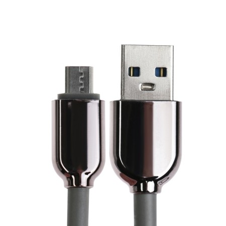 Microusb cable - usb, 2.4 a, TPE braid, frost -resistant, 1 meter, gray-1