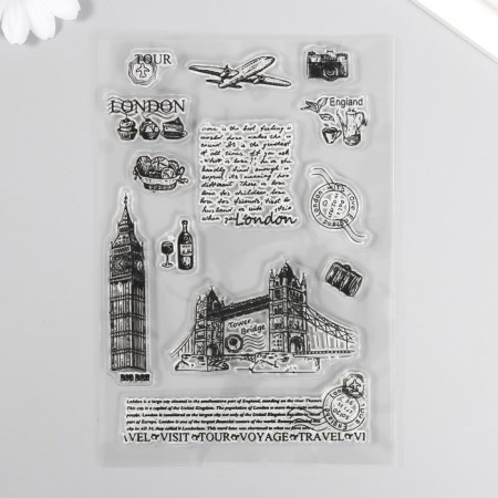 Stamp for creativity Silicon "Travel to London" 16x11 cm