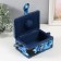 Casket for needlework "Blue flowers on blue" 18x12x9.5 cm