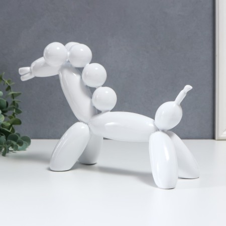 Souvenir Polystone "Air Ball - Horse" White 18x8x28 cm-3