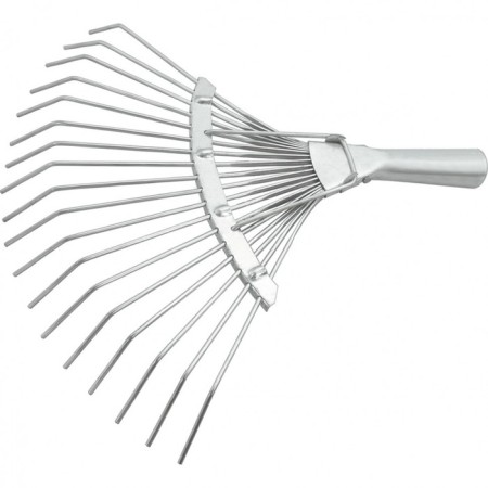 Fan, wire rake, 18 teeth, steel, wooden stalk-1