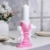 Figure wedding candle "Two Angels", 29.5x15 cm, white-pink, 48 hours, home