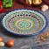 Plate of the Rishtan ceramics "Flowers", 25 cm, blue