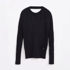 Джемпер женский с вырезом на спине Conte Elegant, размер XS, цвет black
